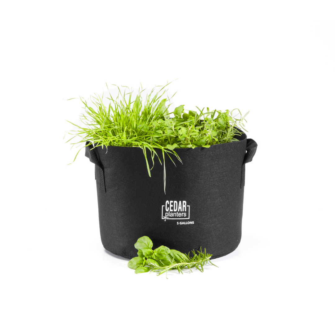 grow bag trough planter 5 Gallon Breathable Grow Bag – Cedar Planters