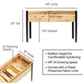 18″ x 48″ x 8″ Raised Garden Bed - 30" TALL / Garden Grade