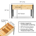 18″ x 48″ x 8” Raised Garden Bed - 30" TALL / Select Grade
