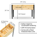 11.5″ x 48″ x 8″ Raised Garden Bed - 30" TALL / Select Grade