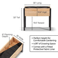 11.5″ x 36″ Shallow Root Raised Garden Bed - 30″ TALL / Select Grade