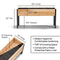 18″ x 60″ Shallow Root Raised Garden Bed - 30″ TALL / Select Grade