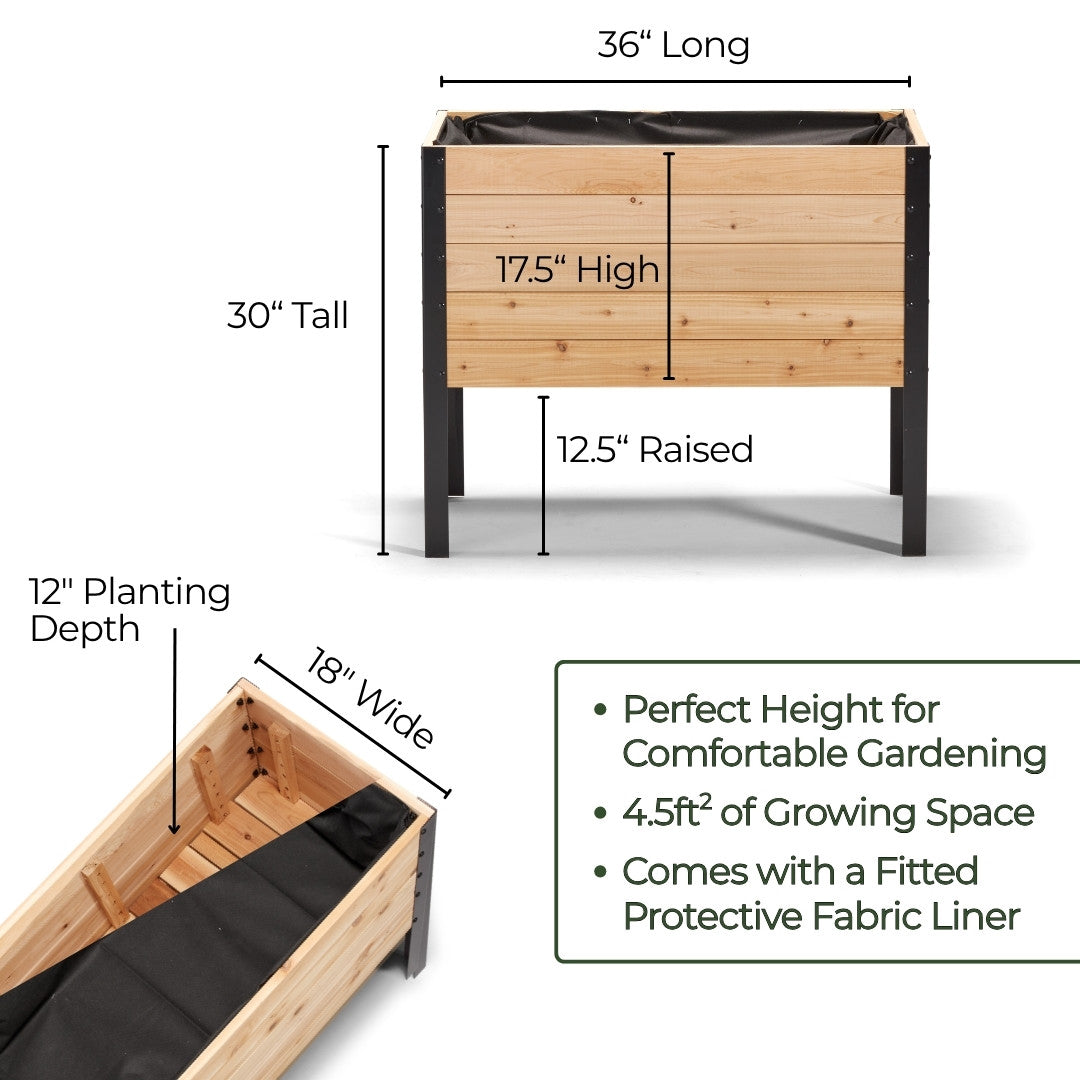 18" x 36" Raised Garden Bed + Sleeve Feet + Olla Pot + E-Book - Bundle