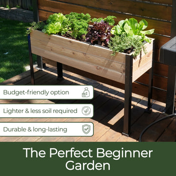 18″ x 48″ Shallow Root Raised Garden Bed - 30″ TALL / Select Grade