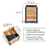 18″ x 18″ Planter Box - 24" TALL / Select Grade