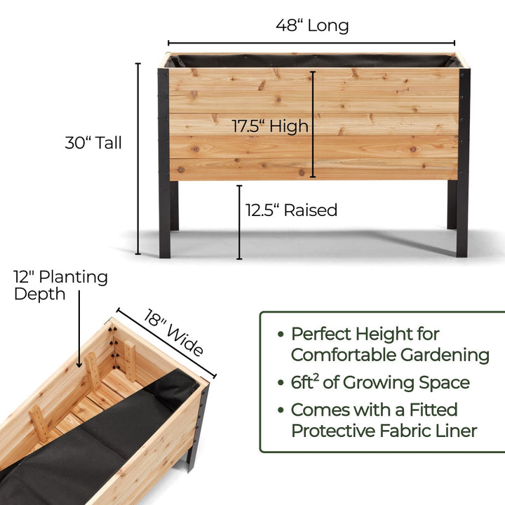 18" x 48" Raised Garden Bed + Sleeve Feet + Olla Pot + E-Book - Bundle
