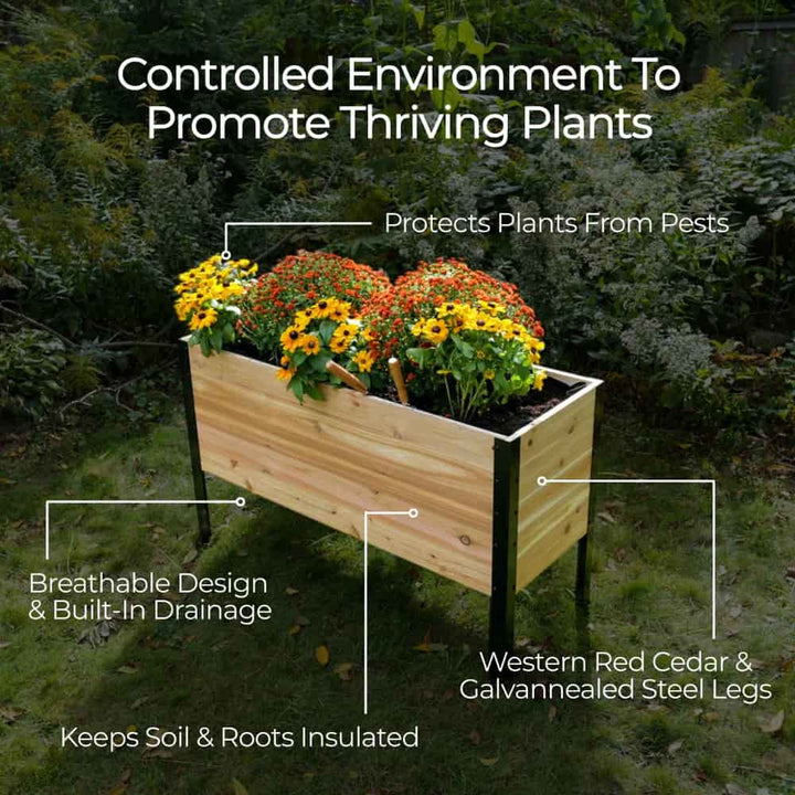 18" x 48" Raised Garden Bed + Sleeve Feet + Olla Pot + E-Book - Bundle
