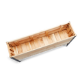 Wooden planter box on a white background