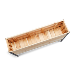 Wooden planter box on a white background