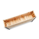 Wooden planter box on a white background