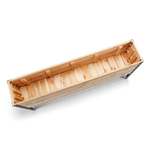 Wooden planter box on a white background