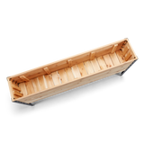 Wooden planter box on a white background