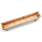 Wooden planter box on a white background