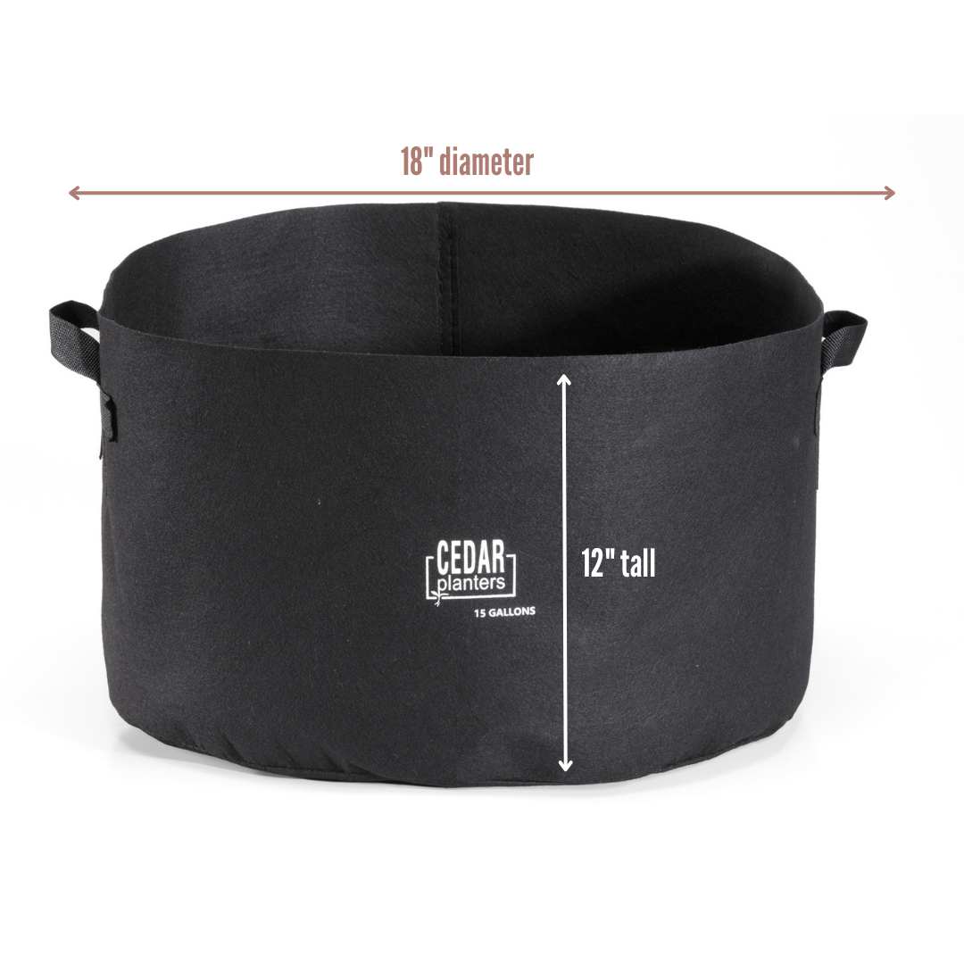 Grow Bag (15 Gallon) – rectangular cedar planter box for outdoor and garden use