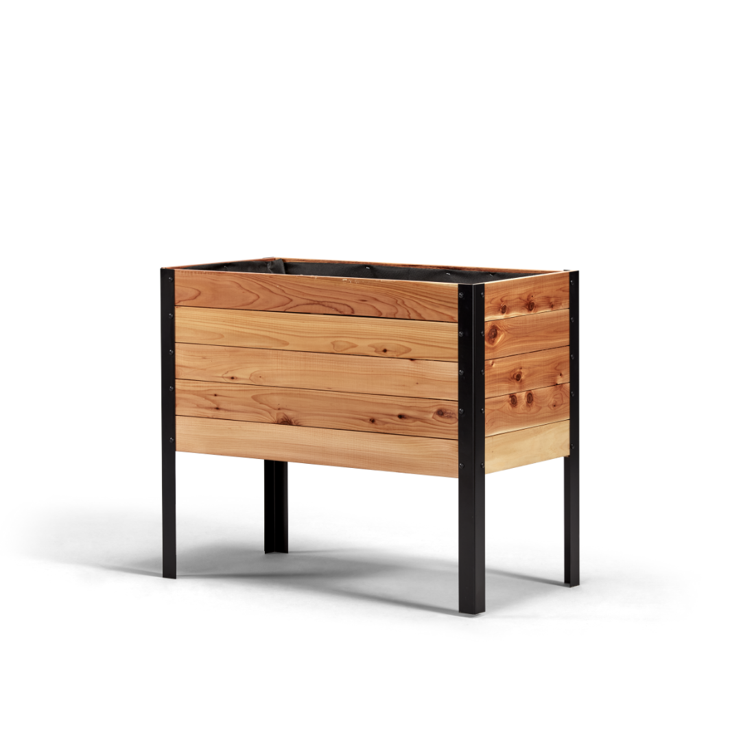 UV-Protection Kit – rectangular cedar planter box for outdoor and garden use