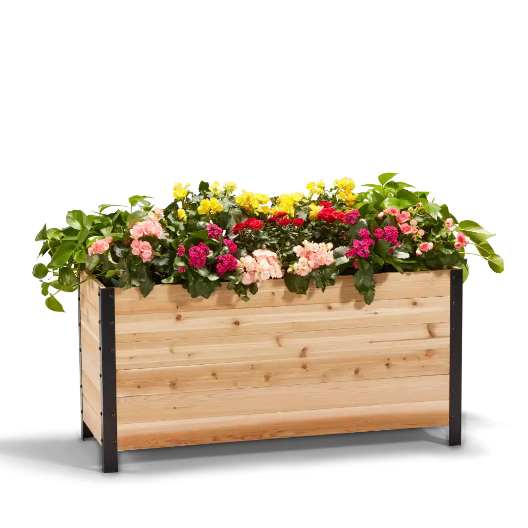 18 x 48 Planter Box - 24 TALL – rectangular cedar planter box for outdoor and garden use