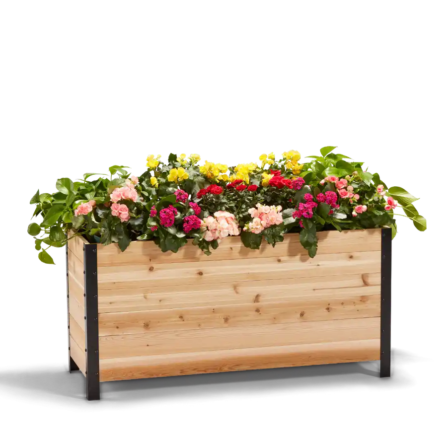18 x 48 Planter Box - 24 TALL – rectangular cedar planter box for outdoor and garden use