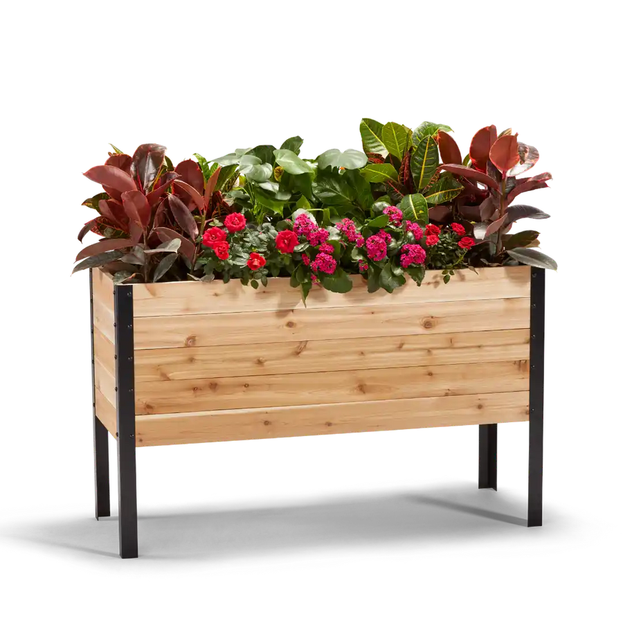 cedar box planters 18"x48" Cedar Raised Bed