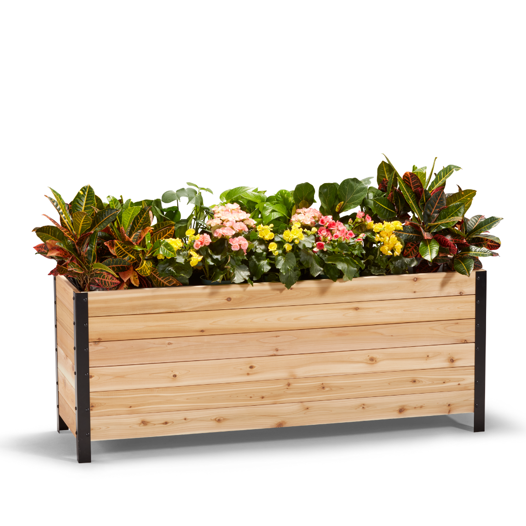 18 x 60 Planter Box - 24 TALL – rectangular cedar planter box for outdoor and garden use