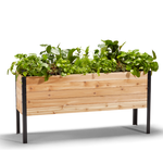 18 x 60 Raised Garden Bed - 30 TALL – rectangular cedar planter box for outdoor and garden use