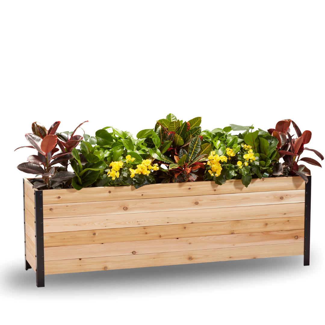 18 x 72 Planter Box - 24 TALL – rectangular cedar planter box for outdoor and garden use