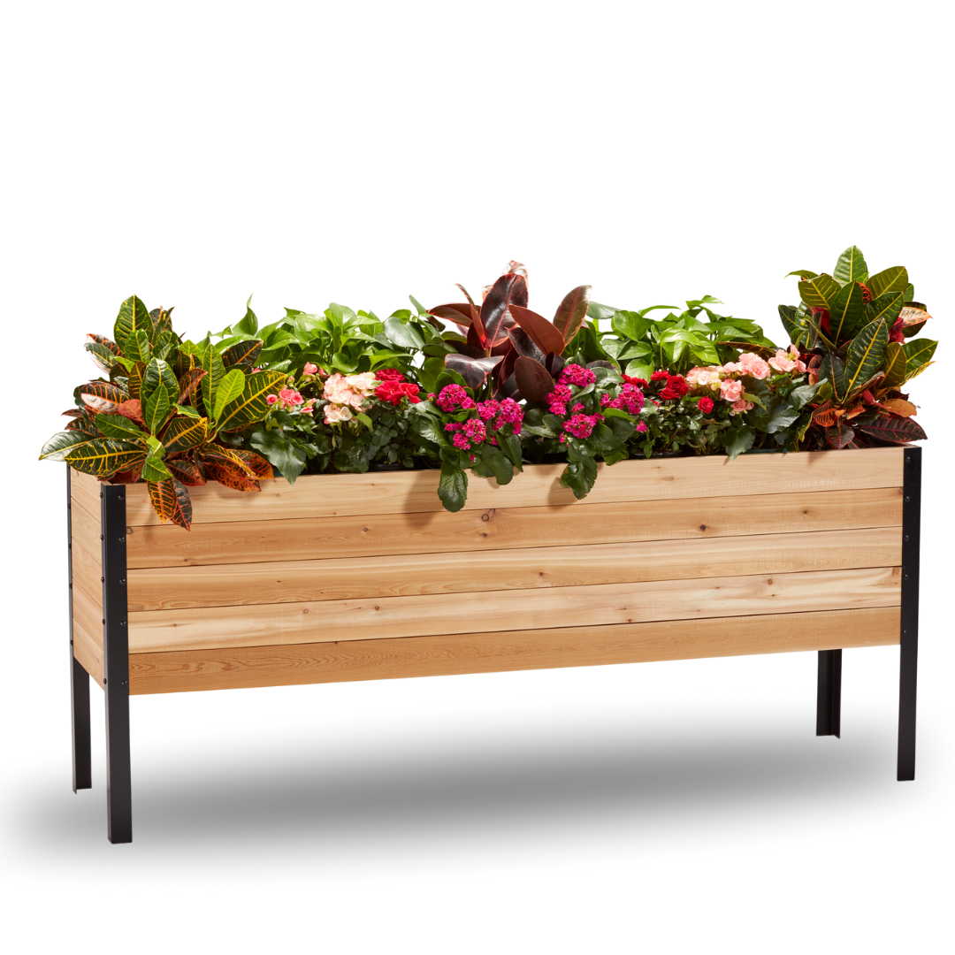 18 x 72 Raised Garden Bed - 30 TALL – rectangular cedar planter box for outdoor and garden use