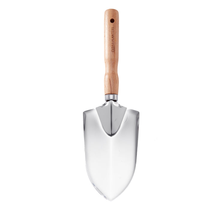 Trowel (Garden Hand Shovel) – rectangular cedar planter box for outdoor and garden use