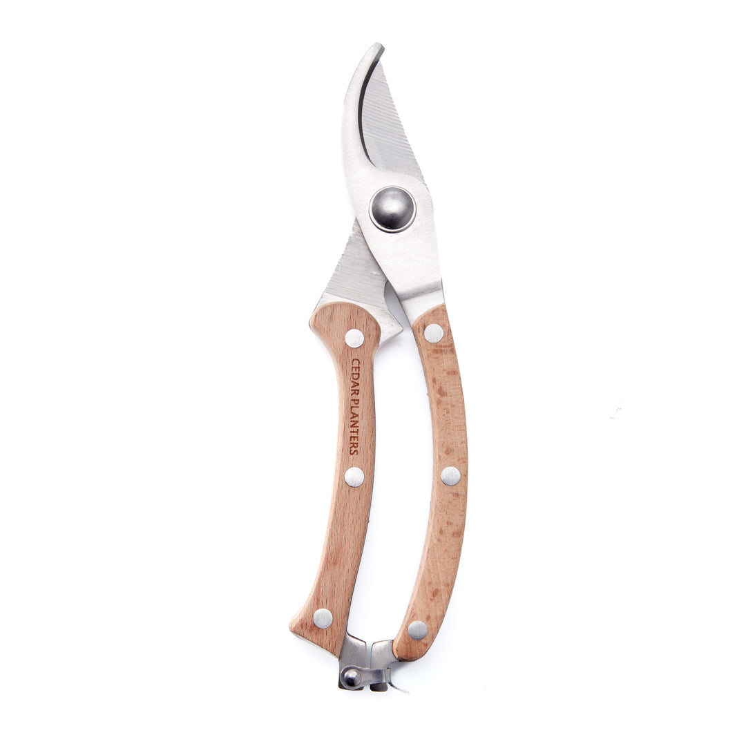 Garden Hand Clippers – rectangular cedar planter box for outdoor and garden use