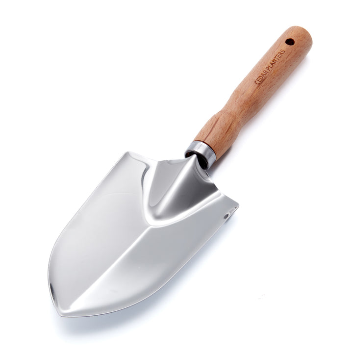 Trowel (Garden Hand Shovel) – rectangular cedar planter box for outdoor and garden use