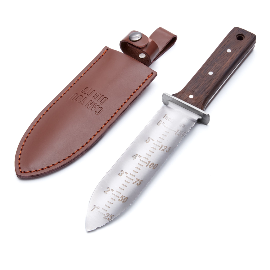 Hori Hori Garden Knife – rectangular cedar planter box for outdoor and garden use
