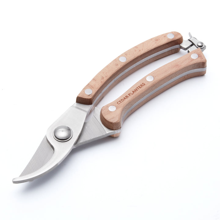 Garden Hand Clippers – rectangular cedar planter box for outdoor and garden use