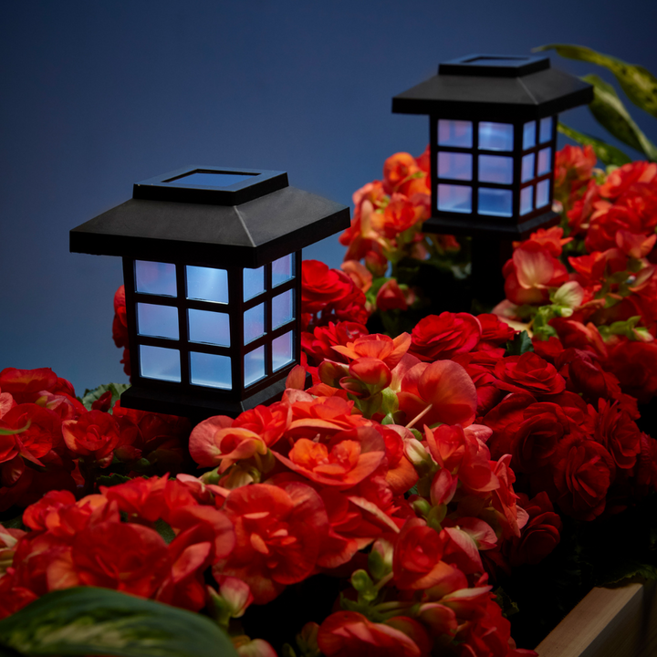 Classic Solar Garden Light – rectangular cedar planter box for outdoor and garden use