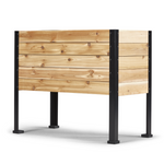 Platform Feet – rectangular cedar planter box for outdoor and garden use