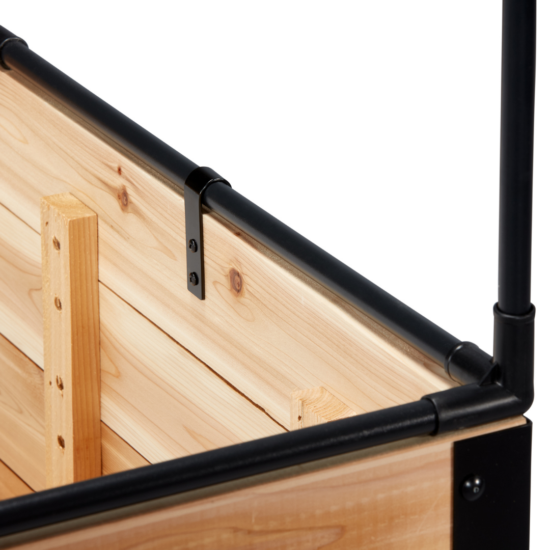 Greenhouse Cover – rectangular cedar planter box for outdoor and garden use