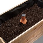 Self-Watering Clay Olla Pot – rectangular cedar planter box for outdoor and garden use
