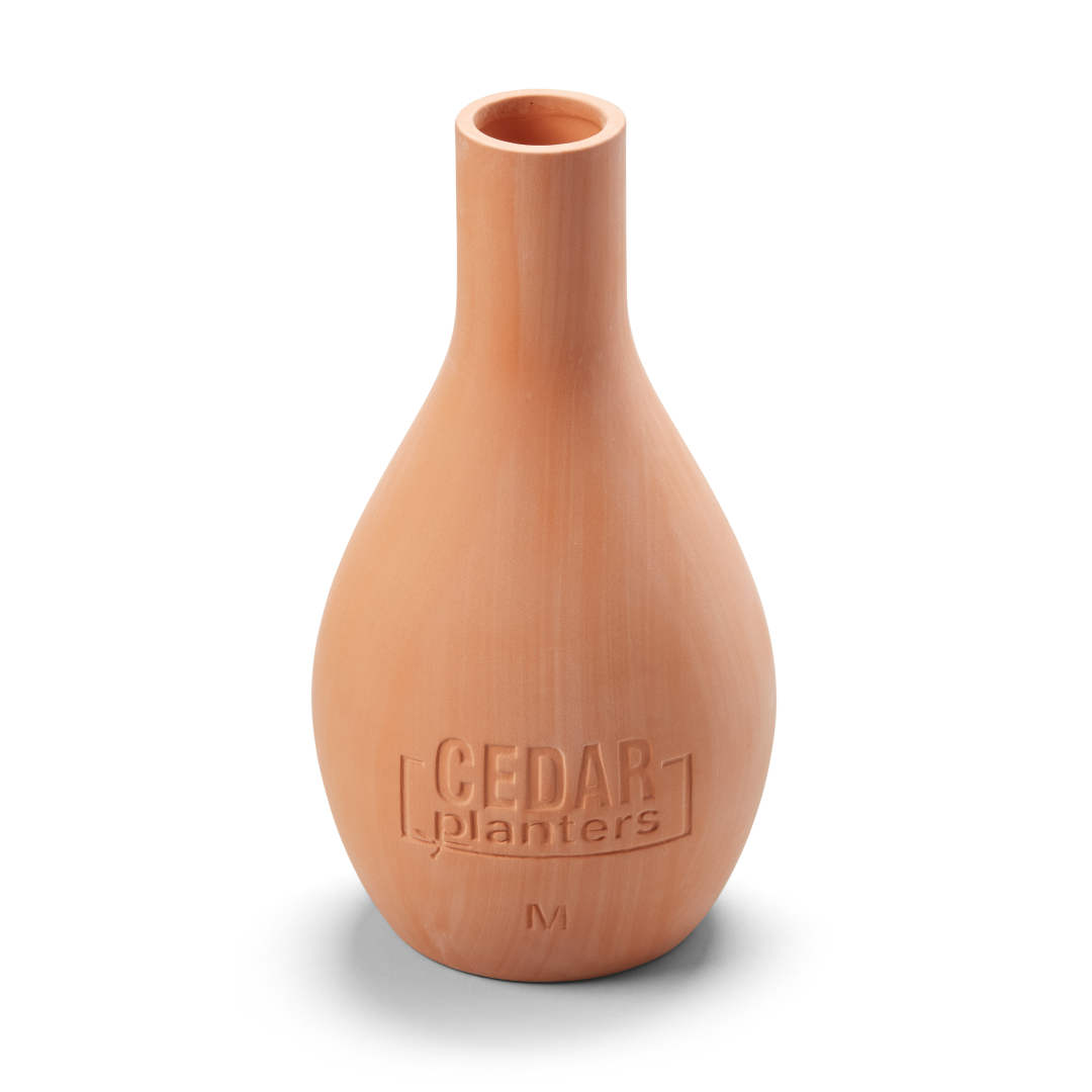 Self-Watering Clay Olla Pot – rectangular cedar planter box for outdoor and garden use