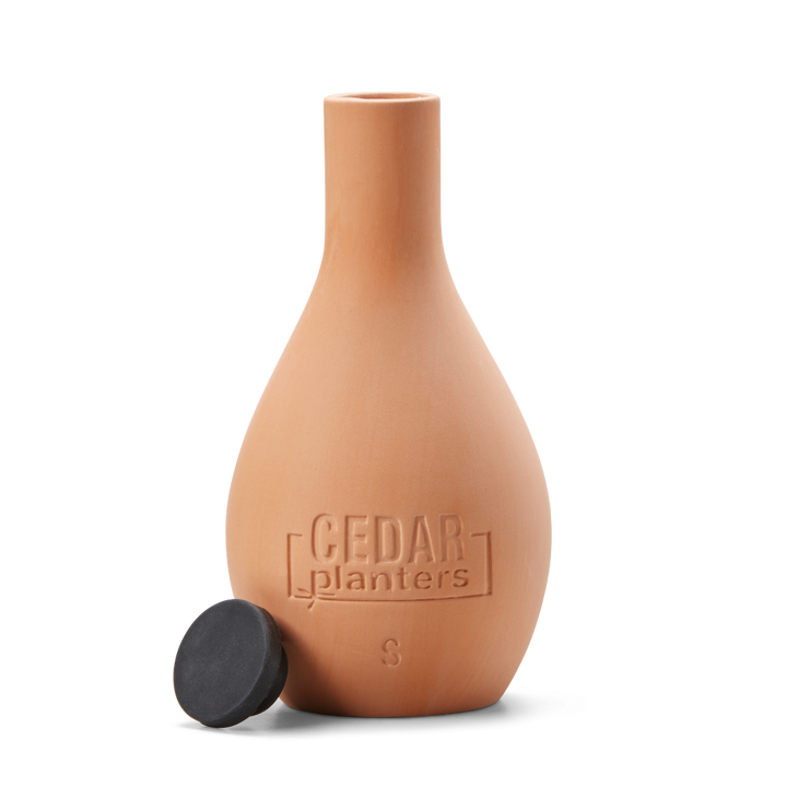 Self-Watering Clay Olla Pot – rectangular cedar planter box for outdoor and garden use