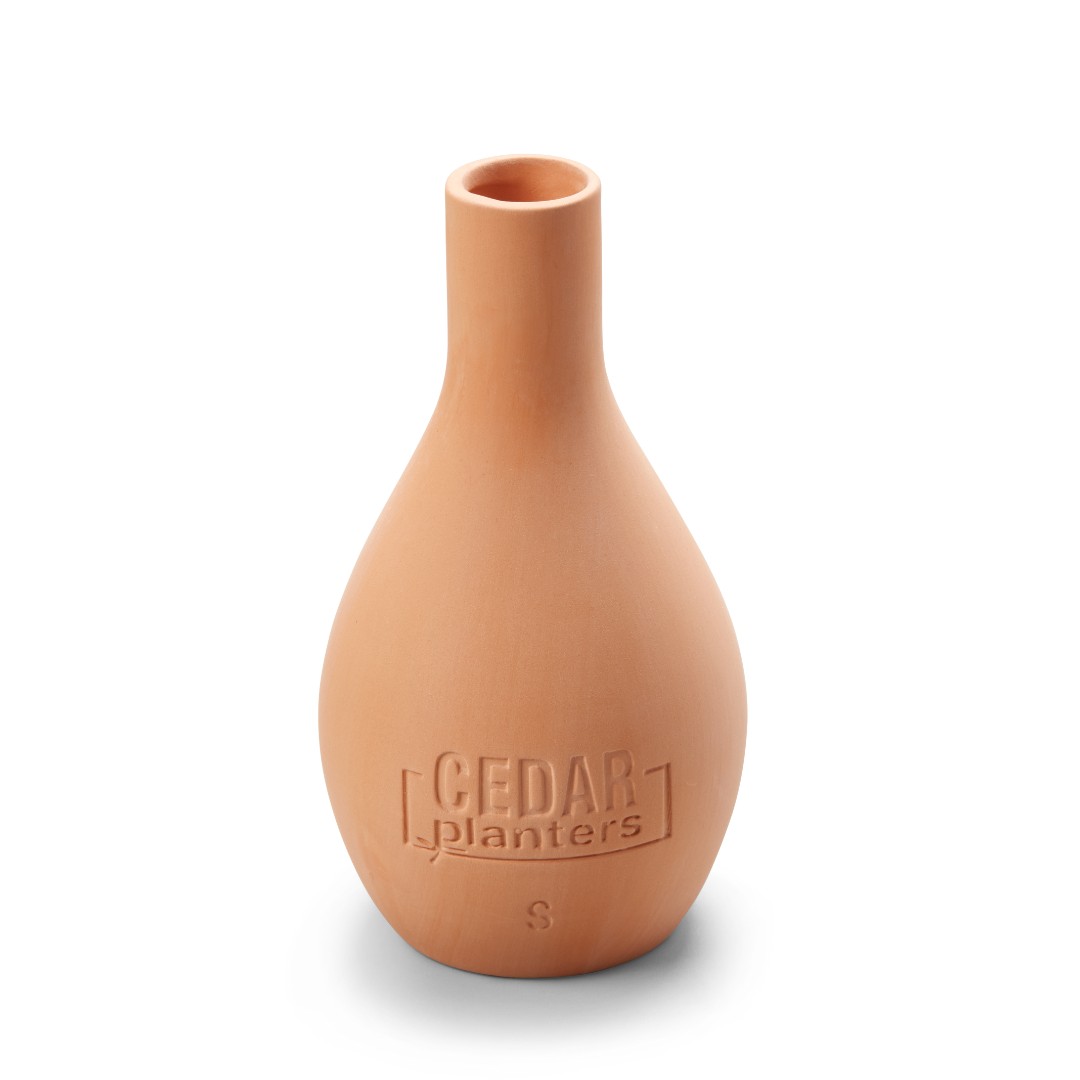 Self-Watering Clay Olla Pot – rectangular cedar planter box for outdoor and garden use