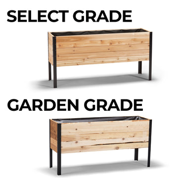 11.5″ x 60″ Deep Root Raised Garden Bed - 30″ TALL / Select Grade