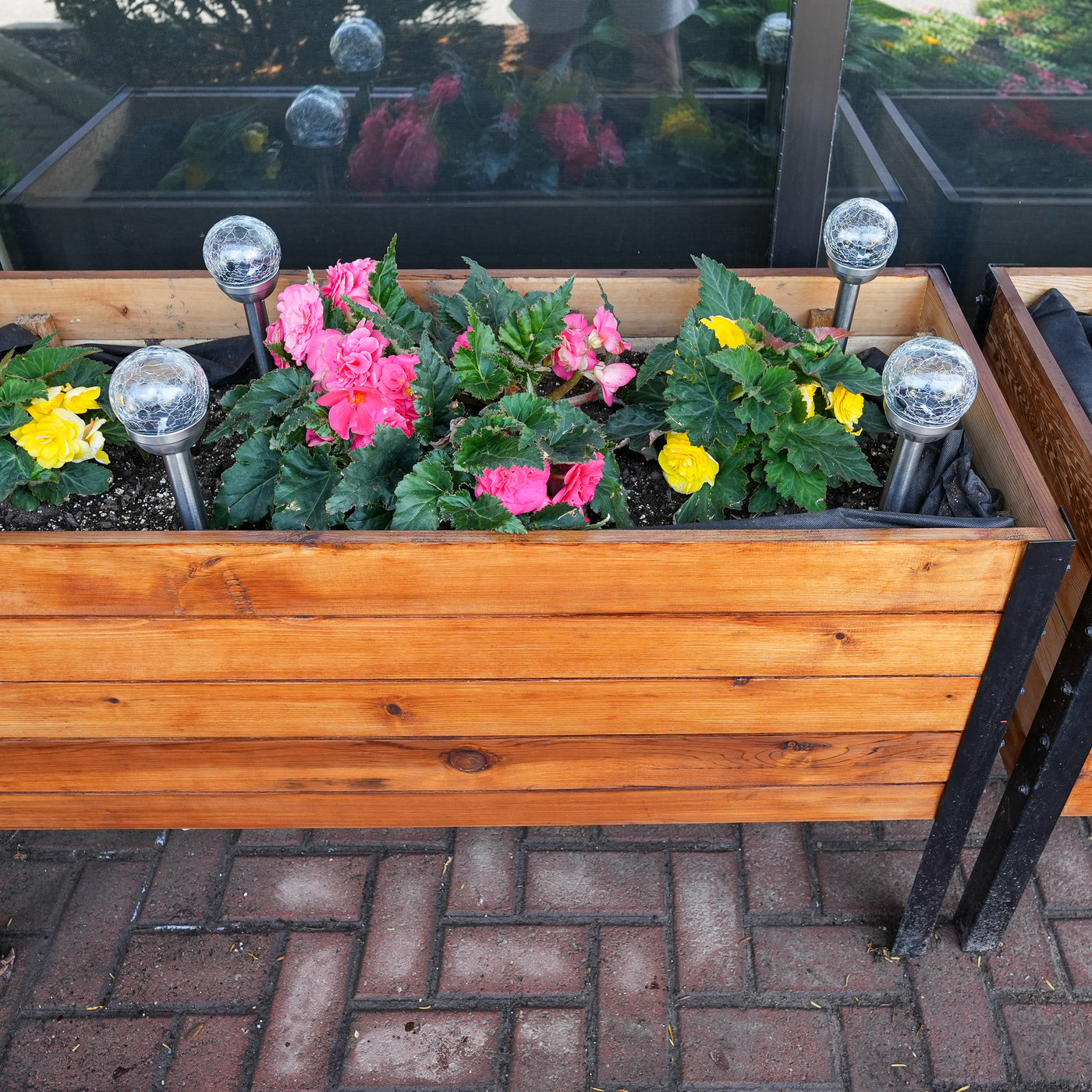 Solar Globe Garden Light – Cedar Planters