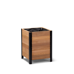 18x18 Elevated Grade cedar planter box, dark cedar finish