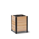 18x18 Elevated Grade cedar planter box, light cedar finish