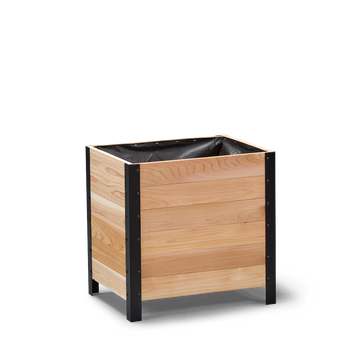 18x24 Elevated Grade cedar planter box, light cedar finish