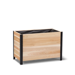 18x36 Elevated Grade cedar planter box, light cedar finish