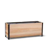 18x60 Elevated Grade cedar planter box, light cedar finish