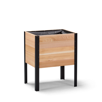 18x24 Elevated Grade cedar raised garden bed, light cedar finish