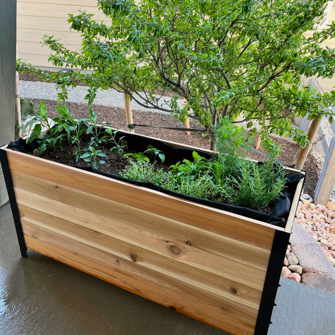 18 x 48 Planter Box - 24 TALL – rectangular cedar planter box for outdoor and garden use