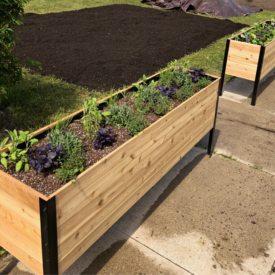 18 x 72 Raised Garden Bed - 30 TALL – rectangular cedar planter box for outdoor and garden use