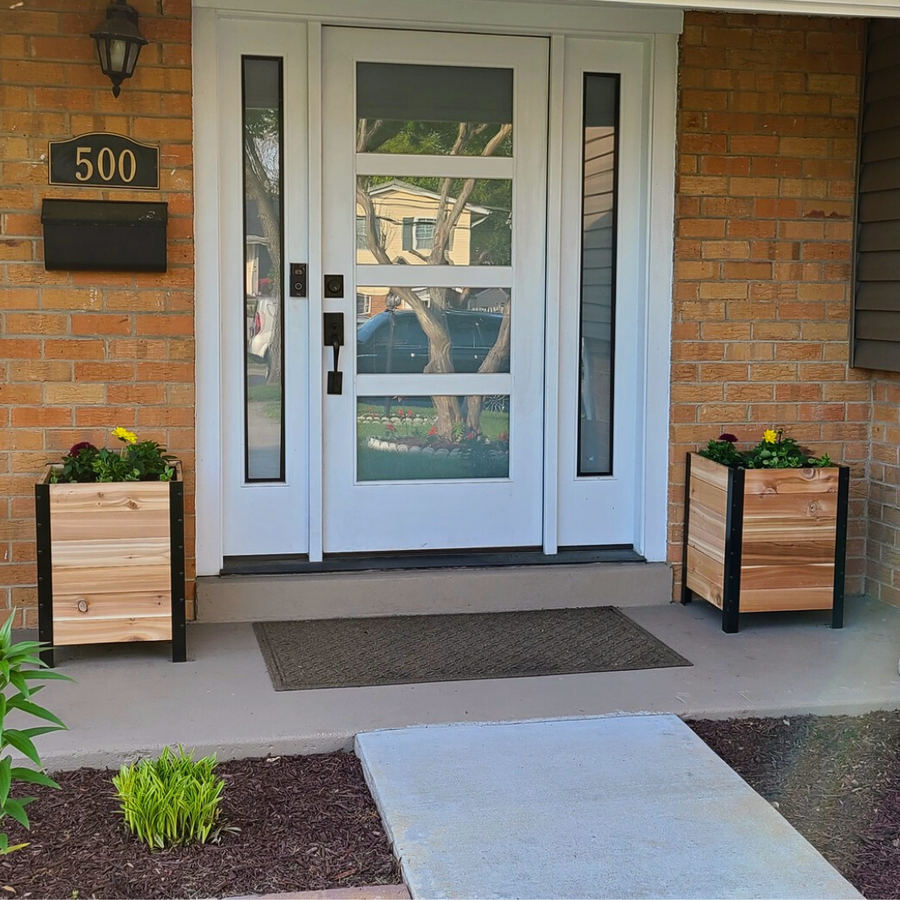 18″ x 18″ Planter Box - 24 TALL – rectangular cedar planter box for outdoor and garden use