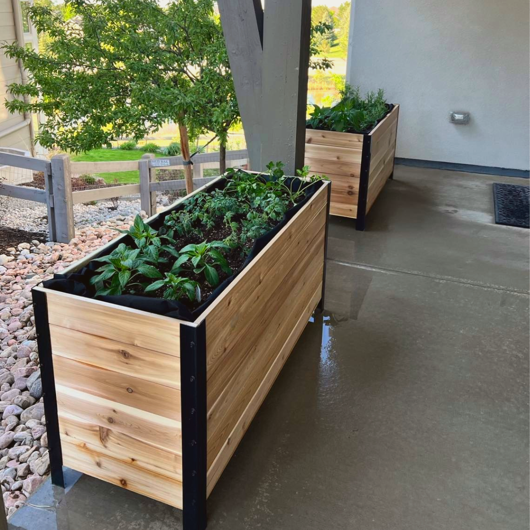 indoor long planter box 18"x48" Cedar Planter Box
